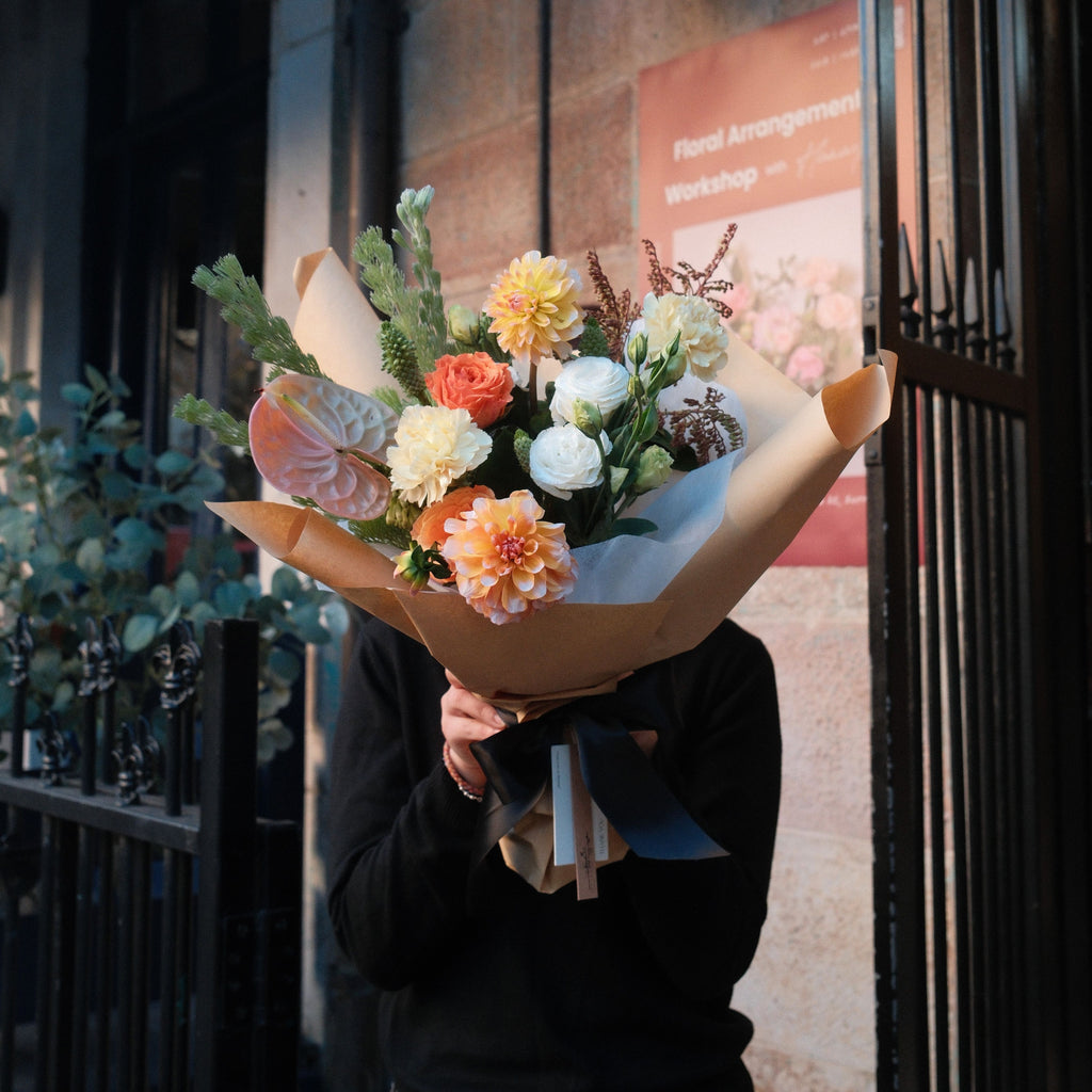 Akane apricot and blush bouquet, a gift bouquet from our Surry Hills flower shop