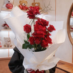 Crimson Kiss crimson rose bouquet, a romantic gift for anniversaries