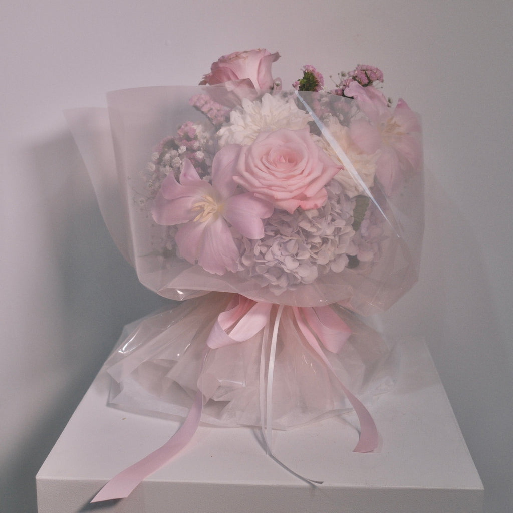 First Love blush pink rose and hydrangea bouquet, a romantic gift, Sydney