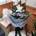 Gentle Farewell sympathy bouquet carried inside Hanaya Flora, Surry Hills florist
