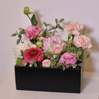 Hanaya 3D Box Blush flower box in a modern black box, a romantic gift, Sydney