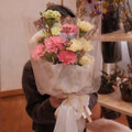 Hatsuhana pastel carnation bouquet, a January birthday flower gift delivered across Sydney