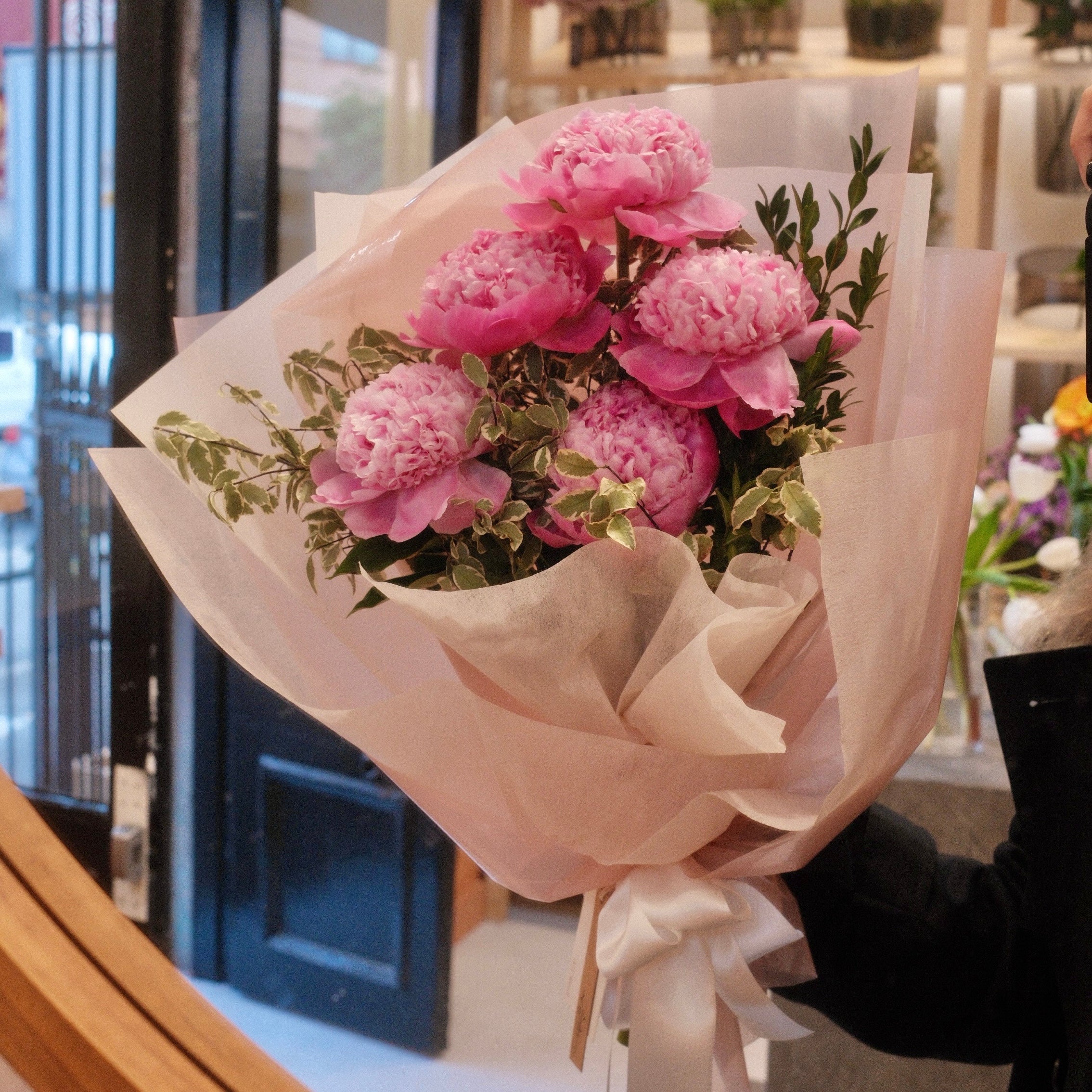 Koharu peony bouquet, a November birthday flower gift, Sydney