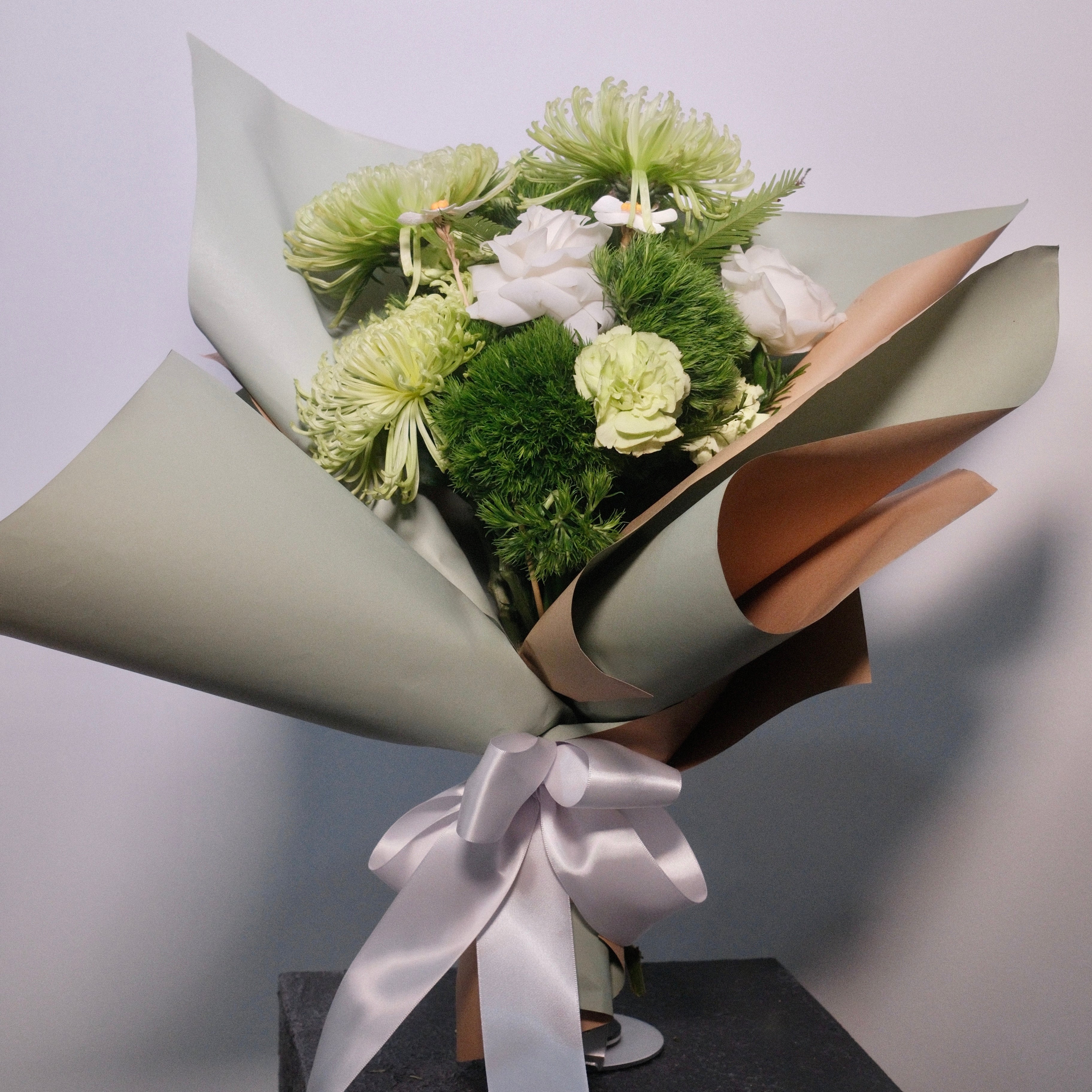 Close-up detail of the Wakaba Bloom bouquet, a graduation gift from Surry Hills